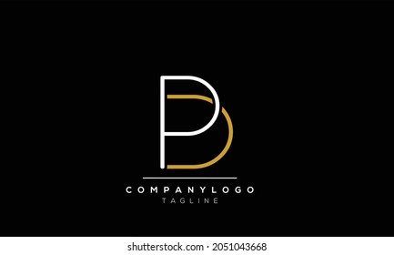 Abstract Letter Initial PB BP Vector Logo Design Template