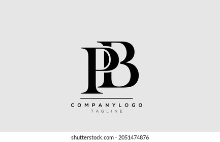 
Abstract Letter Initial PB BP Vector Logo Design Template.