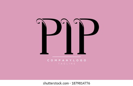 Abstract Letter Initial PIP Vector Logo Design Template