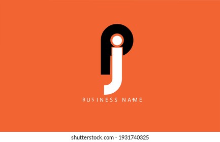 Abstract Letter Initial PJ JP P J Vector Logo Design Template