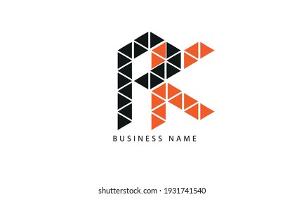 Abstract Letter Initial PK KP P and K Vector Logo Design Template