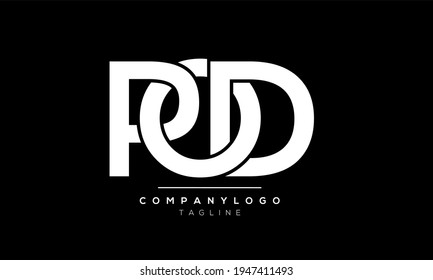 Abstract Letter Initial POD  Vector Logo Design Template