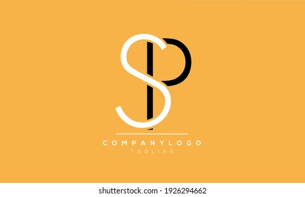 Carta abstracta plantilla de diseño de logotipo de PS inicial o de vectores Sp S P