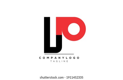 Abstract Letter Initial UP ,PU,U and P Vector Logo Design Template