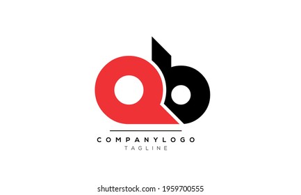 Abstract Letter Initial QB BQ Q B Vector Logo Design Template