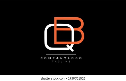 Abstract Letter Initial QB BQ Q B Vector Logo Design Template