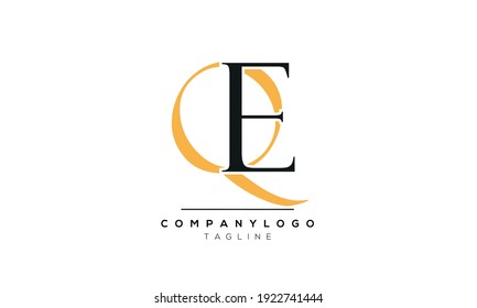  Abstract Letter Initial QE Vector Logo Design Template