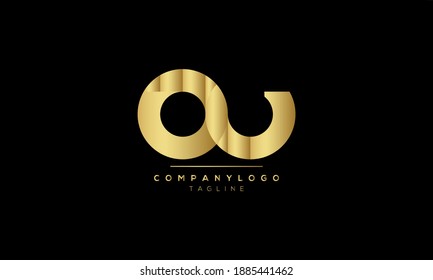 Abstract Letter Initial qw or wq Vector Logo Design Template