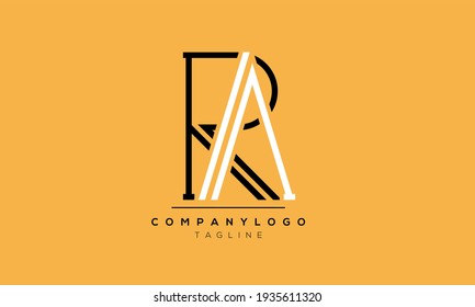 Abstract Letter Initial RA icon Vector Logo Design Template