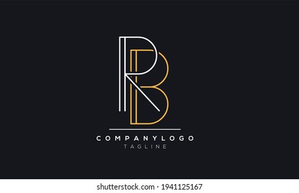 Abstract Letter Initial RB BR Vector Logo Design Template