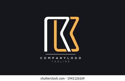 Letra abstracta plantilla de diseño de logotipo RB BR B R inicial