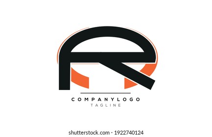 Letra abstracta plantilla de diseño de logotipo RH inicial o HR H R para vectores