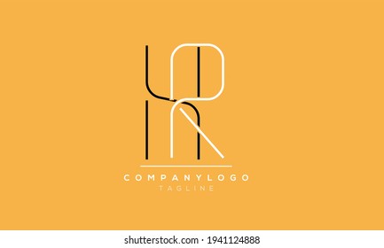 Abstract Letter Initial RH HR Vector Logo Design Template