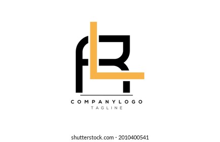 Abstract Letter Initial RL LR R L Vector Logo Design Template