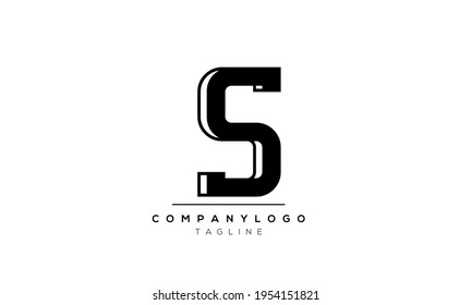 Resumen Carta Icono inicial S Plantilla de diseño de logotipo de vectores