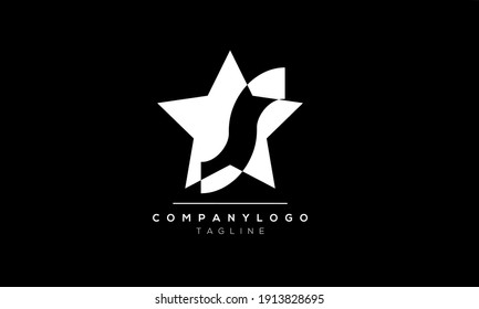 Abstract Letter Initial S STAR icon Vector Logo Design Template