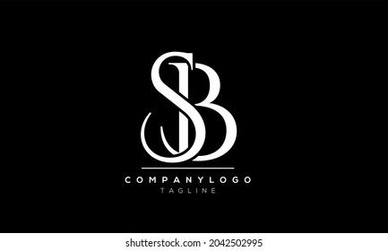 Letra abstracta plantilla de diseño del logotipo del vector SB inicial