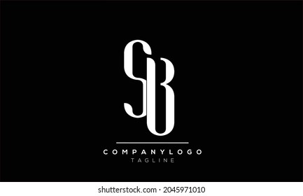 Abstract Letter Initial SB BS Vector Logo Design Template