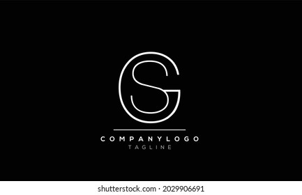Abstract Letter Initial SG GS 
Vector Logo Design Template