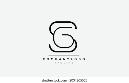 Abstract Letter Initial SG GS Vector Logo Design Template