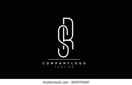 Abstract Letter Initial SR RS Vector Logo Design Template