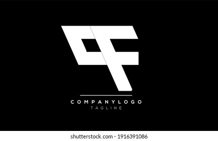 Abstract Letter Initial TA or AT Vector Logo Design Template