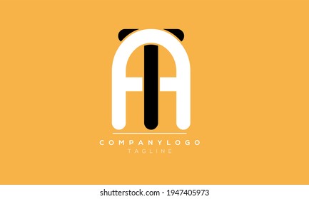 Abstract Letter Initial TA AT Vector Logo Design Template