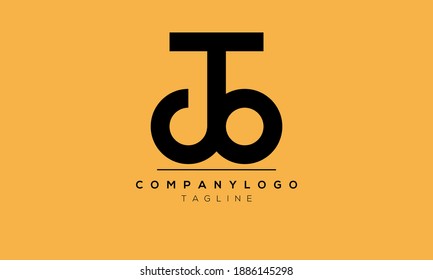 Abstract Letter Initial TDB Vector Logo Design Template