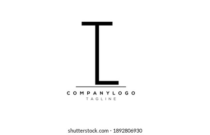 Abstract Letter Initial TL or LT Vector Logo Design Template