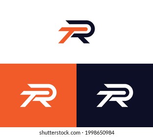 Abstract Letter Initial TR RT Vector Logo Design