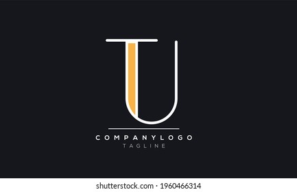 Abstract Letter Initial Tu UT Vector Logo Design Template