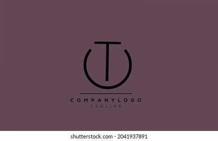 Abstract Letter Initial TU UT Vector Logo Design Template