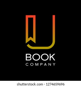 Abstract Letter Initial U Book mark Logo Design Template. Modern vector for reading and education. This logo suitable for writing, listening, school, graduate, collage, library, university, student. 