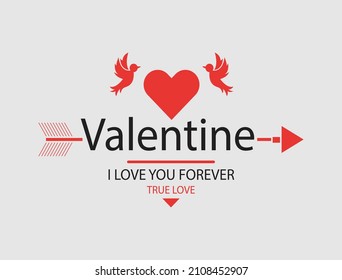 Abstract Letter Initial Valentine day Vector Logo  , Premium Quality