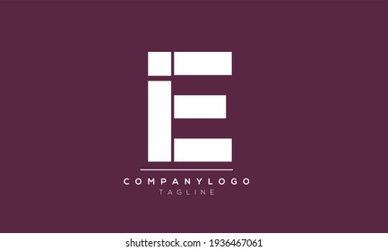 Abstract Letter Initial IE Vector Logo Design Template