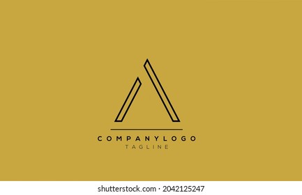 Letra abstracta plantilla de diseño de logotipo inicial de un vector