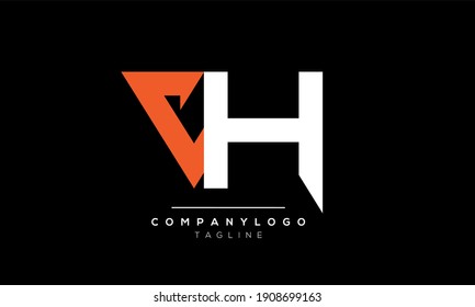 Abstract Letter Initial VH and HV Vector Logo Design Template
