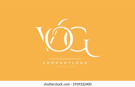 Abstract Letter Initial VOG Vector Logo Design Template