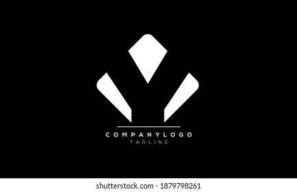 Abstract Letter Initial Y Vector Logo Design Template