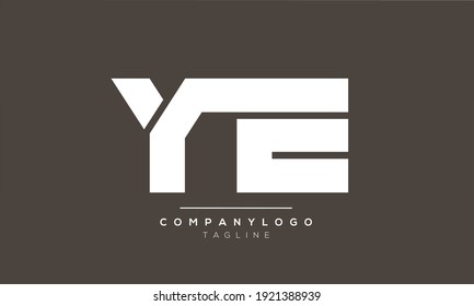 Abstract Letter Initial YE and EY Vector Logo Design Template