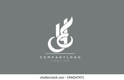 Abstract Letter Initial YE EY Vector Logo Design Template