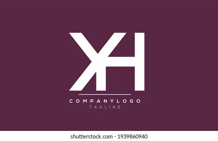 Letra abstracta plantilla de diseño del logotipo del vector YH inicial