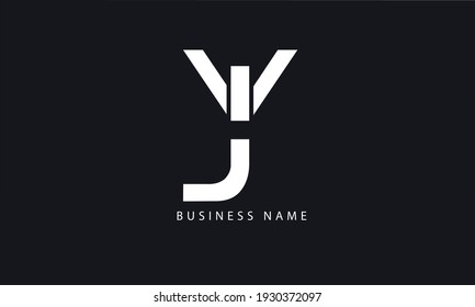 Abstract Letter Initial YJ JY J Y Vector Logo Design Template