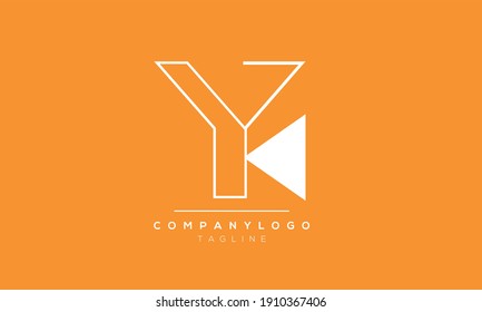 Abstract Letter Initial YK and KY Vector Logo Design Template