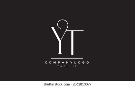 Vorlage für das Design des abstrakten Buchstabens, Anfangsbuchstabe für YT-Vektorgrafik-Logo