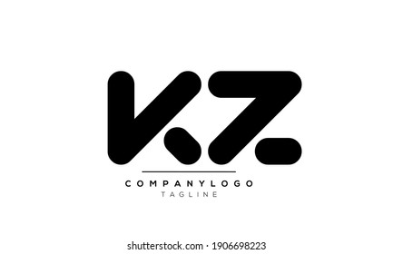 Abstract Letter Initial ZK,K and Z Vector Logo Design Template