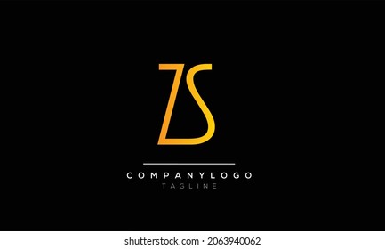 Abstrakter Buchstabe Initial ZS SZ Vector Logo-Design-Vorlage