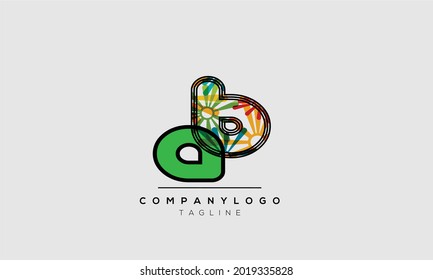 Abstract Letter InitialVector ab ba a b Logo Design Template 