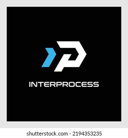 Abstract letter IP logo. This logo icon incorporate with abstract shape in the creative way.