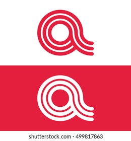 Abstract letter A isolated on background. Letter A icon. Business logo template